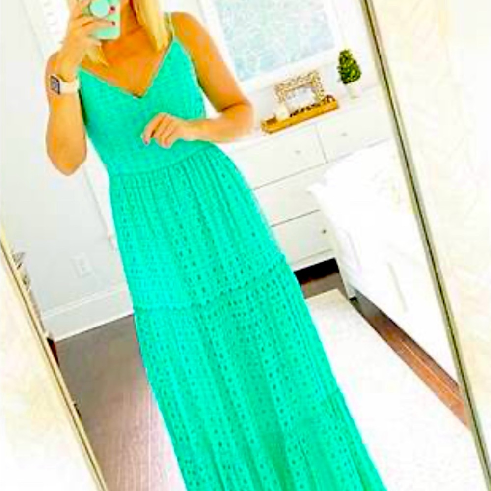 Lilly Pulitzer Melody Maxi Dress green 0